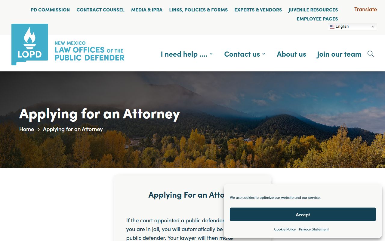 Santa Fe County court dockets public defender application resource