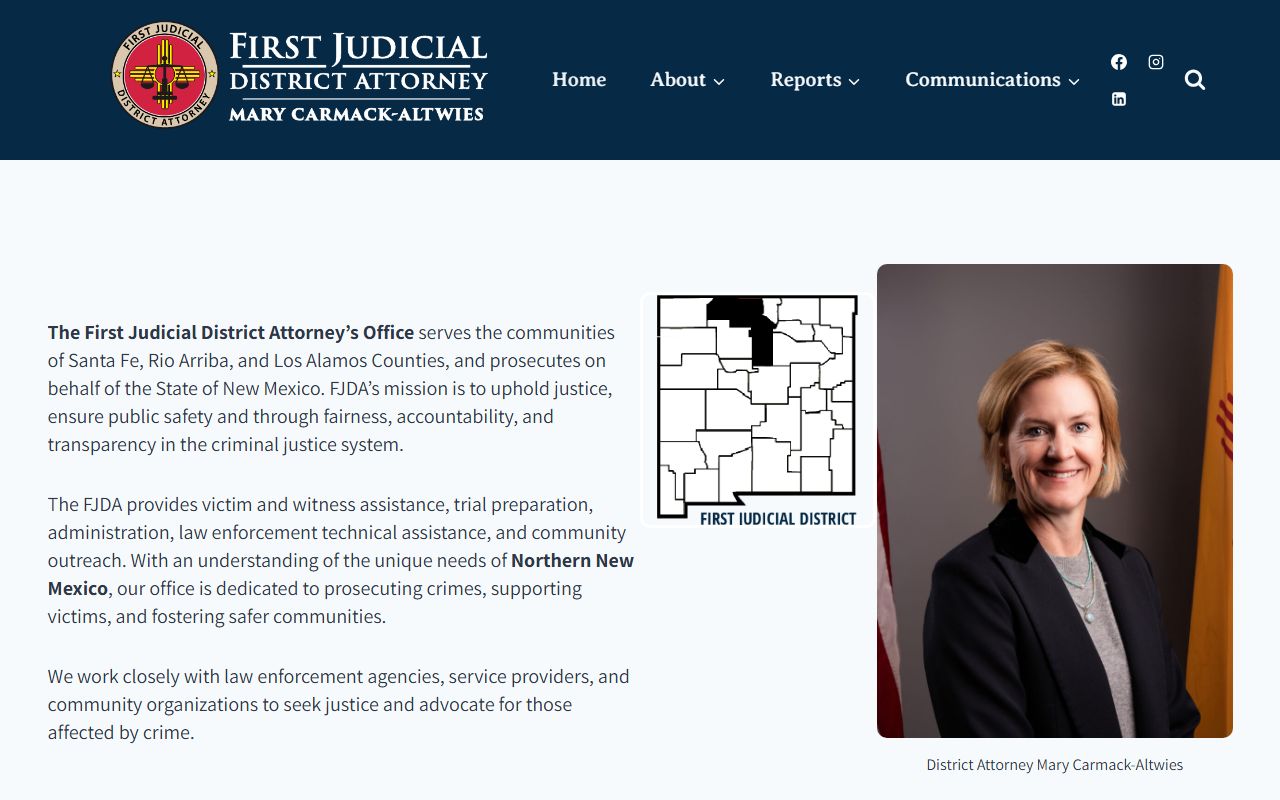 Santa Fe County criminal court records First Judicial District Attorney source