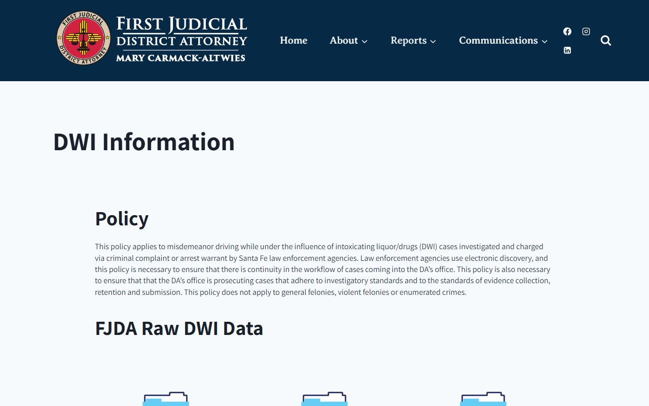 Santa Fe County criminal court records DWI information source