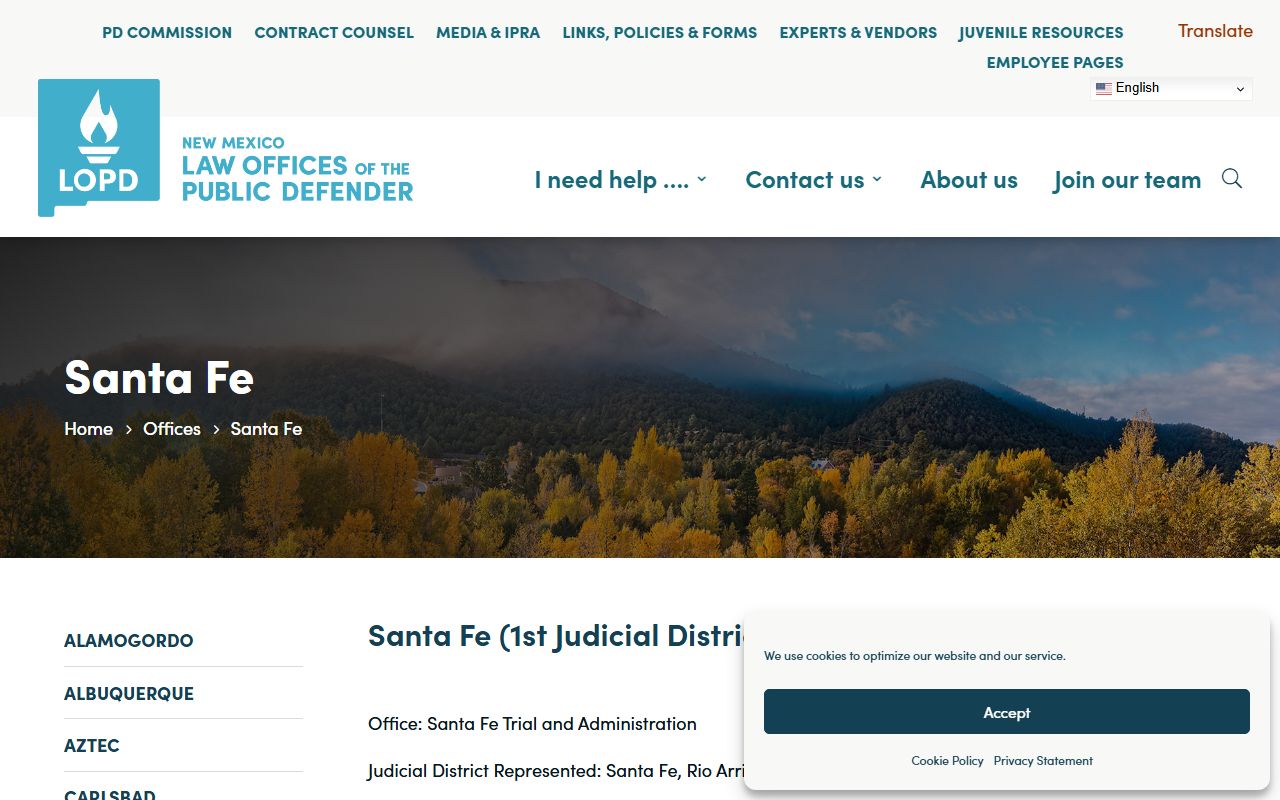 Santa Fe County criminal court records public defender office source