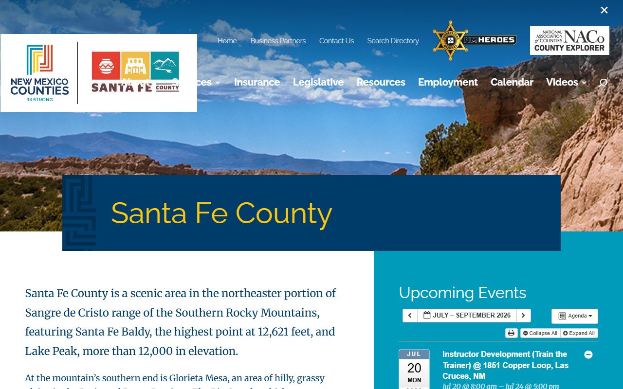 Santa Fe County District Court county profile context
