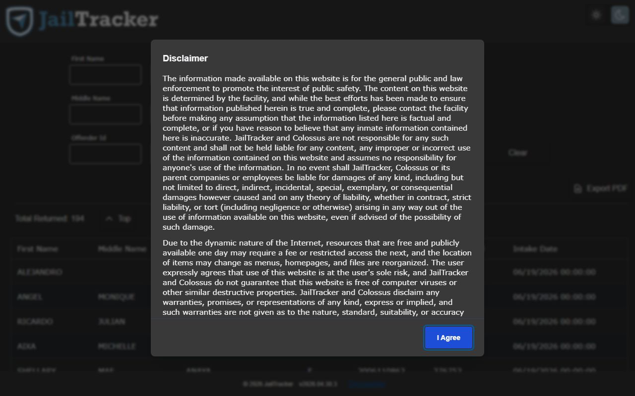 Santa Fe County inmate search lookup source