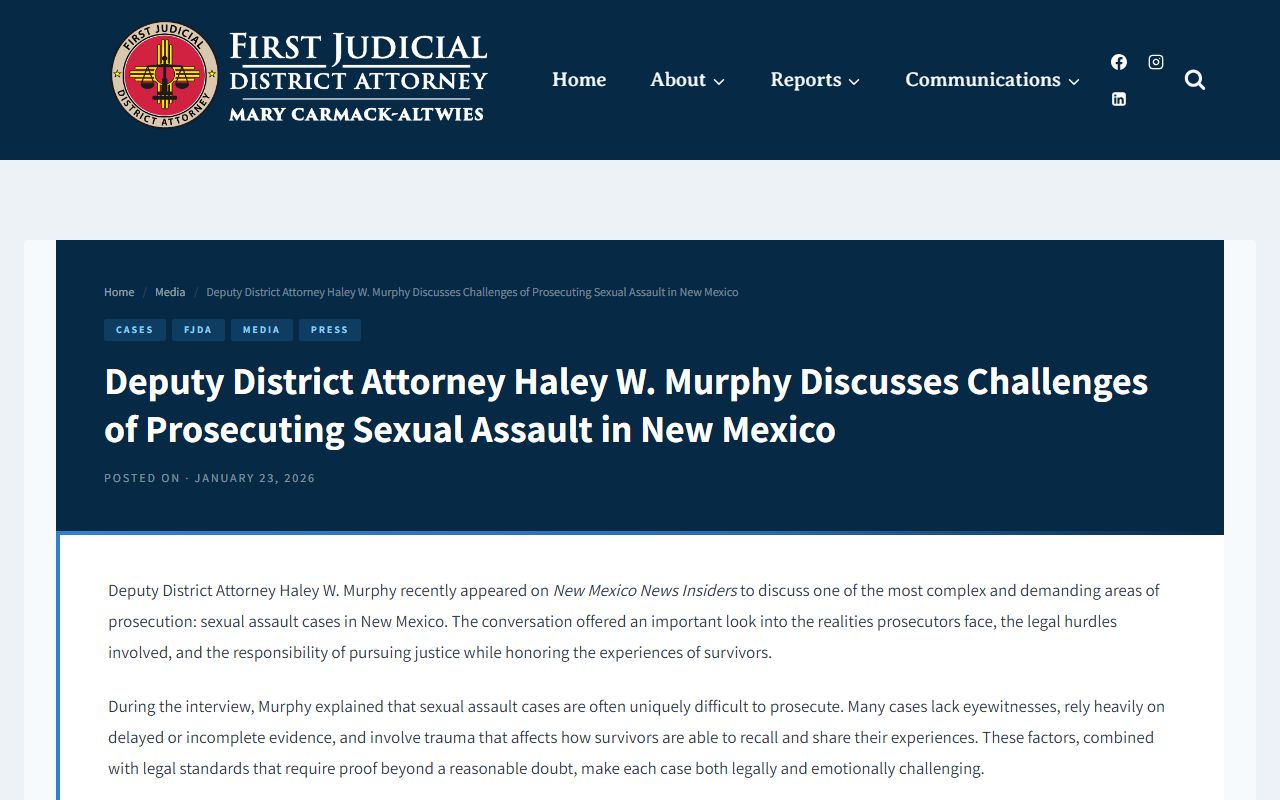 Santa Fe County warrant records District Attorney source